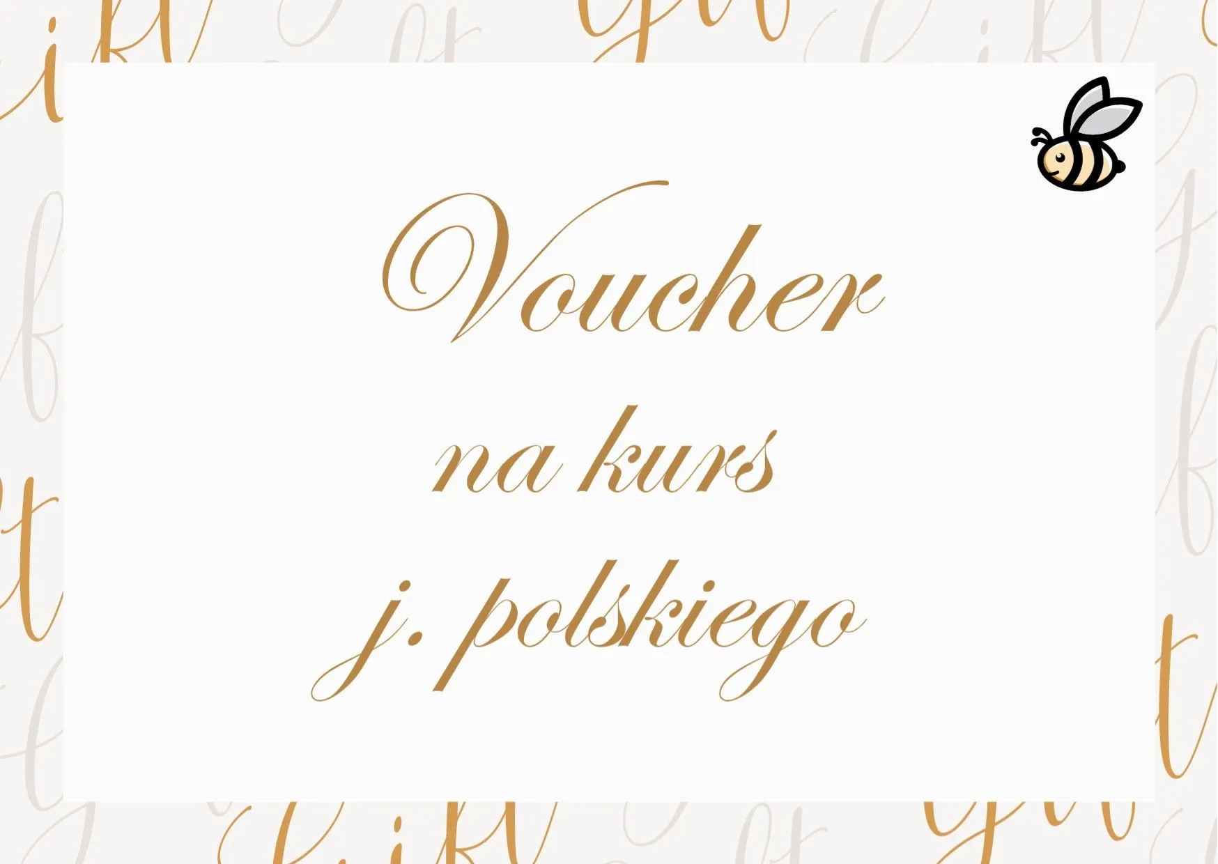 Karta podarunkowa na naukę języka polskiego